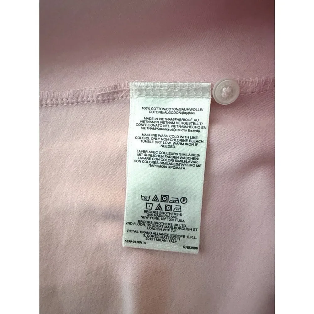 Brooks Brothers Fleece Girls Polo Dress Pink Cotton Sleeveless Stripe Trim M (8)